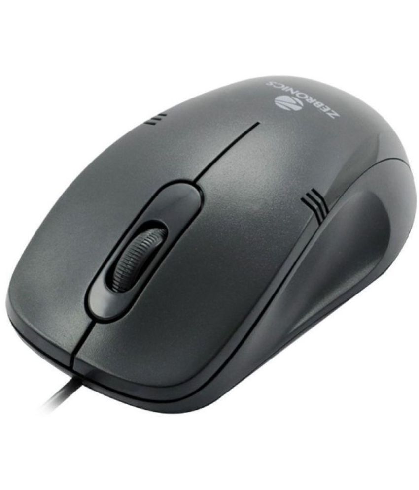 Zebronics POWER PLUS Black USB Wired Mouse Compact and stylish design