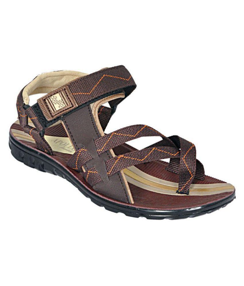 Bata Style Brown Synthetic Leather Sandals Price in India- Buy Bata ...