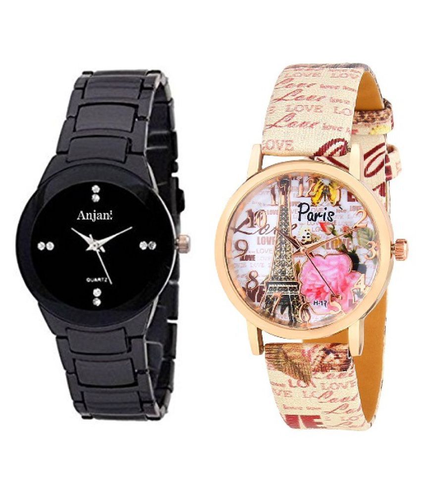 Girls And Women Watches Combo Of 2 New Stylish Branded Black Fashion Watch With Luxurious Pink Rose Printed Peris Belt Watch002 Buy Girls And Women Watches Combo Of 2 New Stylish