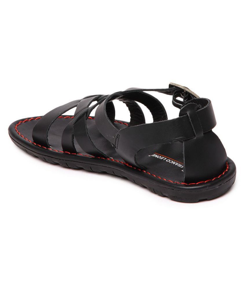 franco leone men's leather sandals and floaters