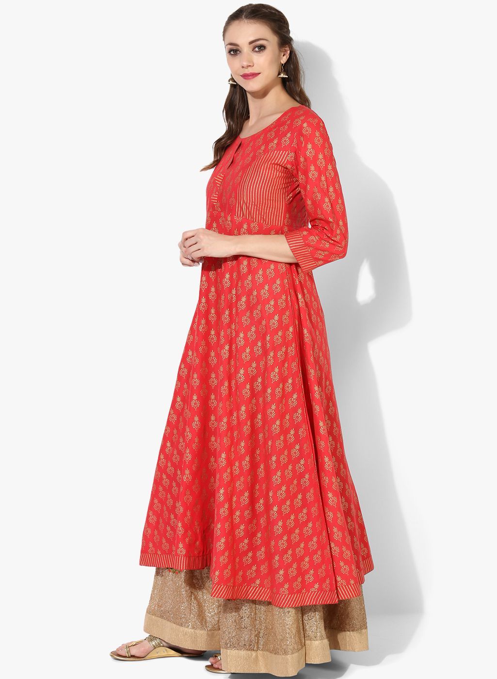 buy red anarkali online