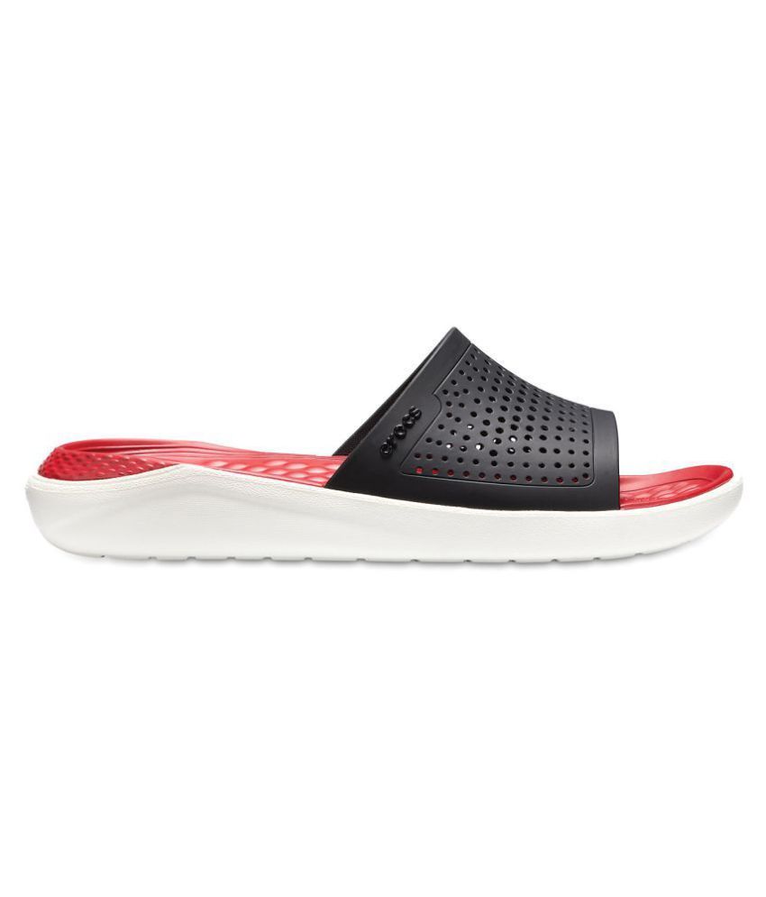 Crocs LiteRide Black Slide Flip flop Price in India- Buy Crocs LiteRide Black Slide Flip flop 