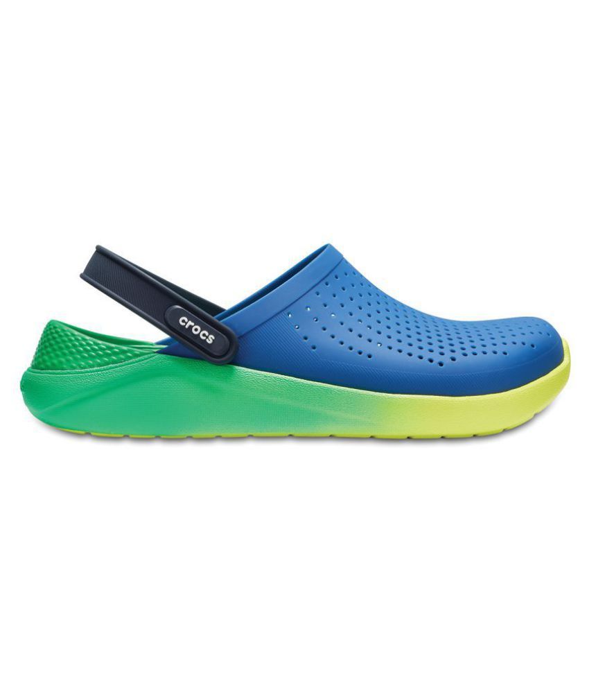 blue literide crocs