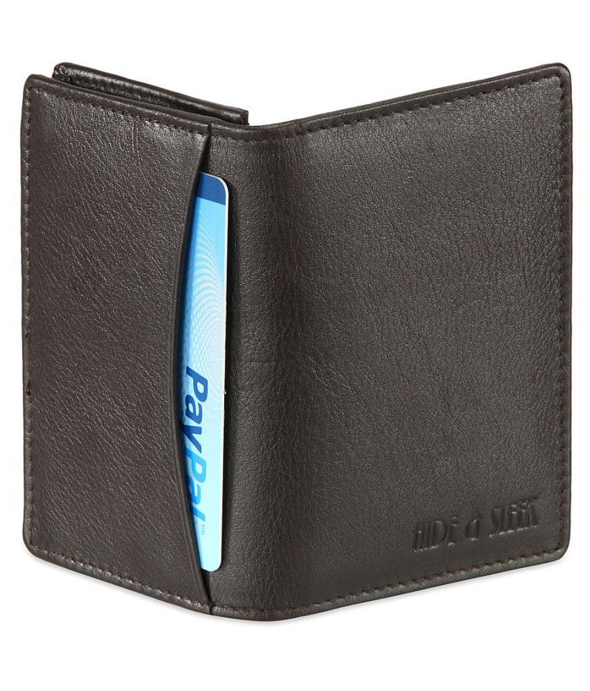 Hide&Sleek Flap Brown Card Holder: Buy Online at Low Price in India ...