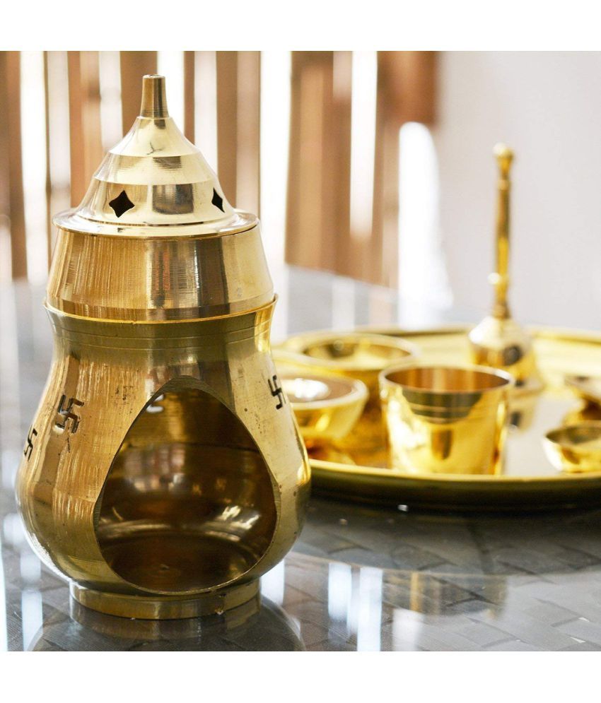 Crazy Sutra Premium Brass Aroma Incense Burner Camphor Lamp Aroma Lamp