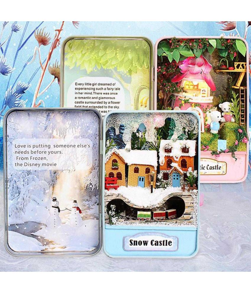 Diy Dollhouse Miniature Furniture Snow Dream Doll House Kit Theater Box Online At Low In India On