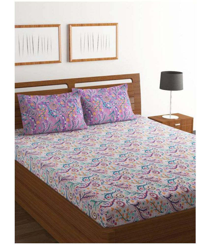 Bombay Dyeing Cotton Double Bedsheet with 2 Pillow Covers Buy Bombay