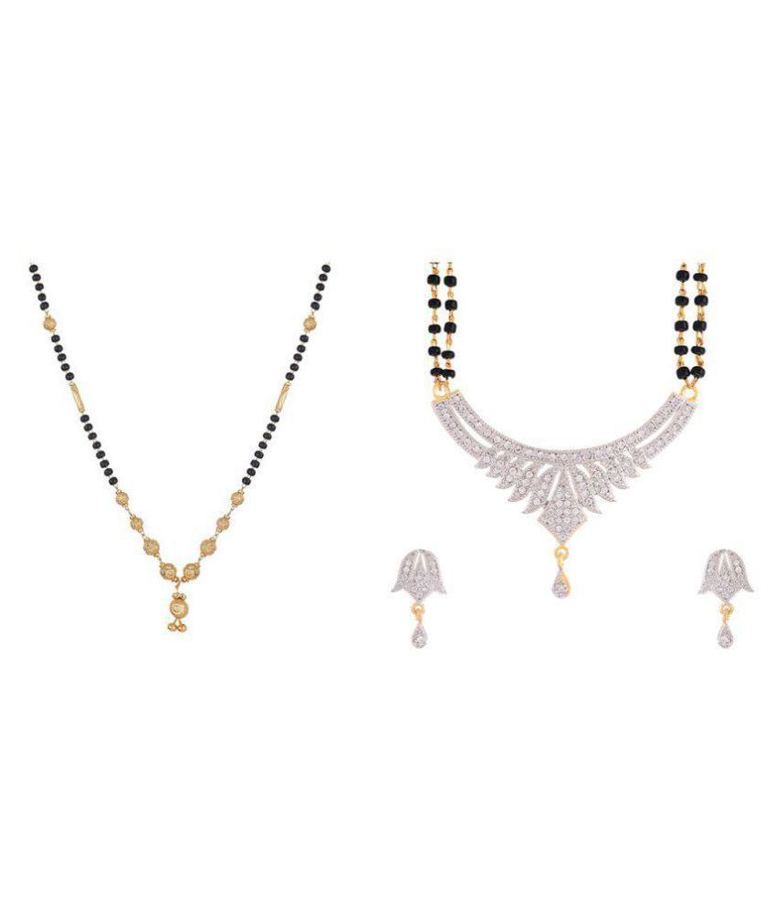     			Zeneme Party Wear American Diamond Trendy Mangalsutra for Women & Girls