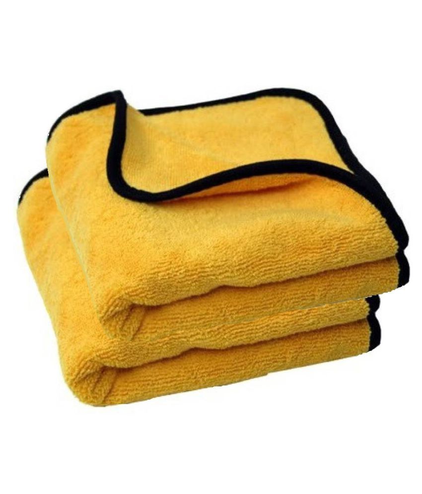     			Mockhe Premium Microfiber Cleaning Cloth - 2Pc--Imp-Yellow