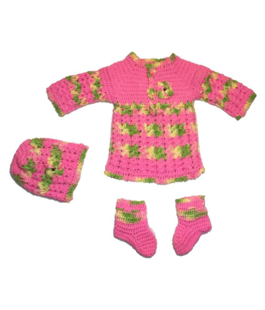 handmade woolen sweater for baby girl