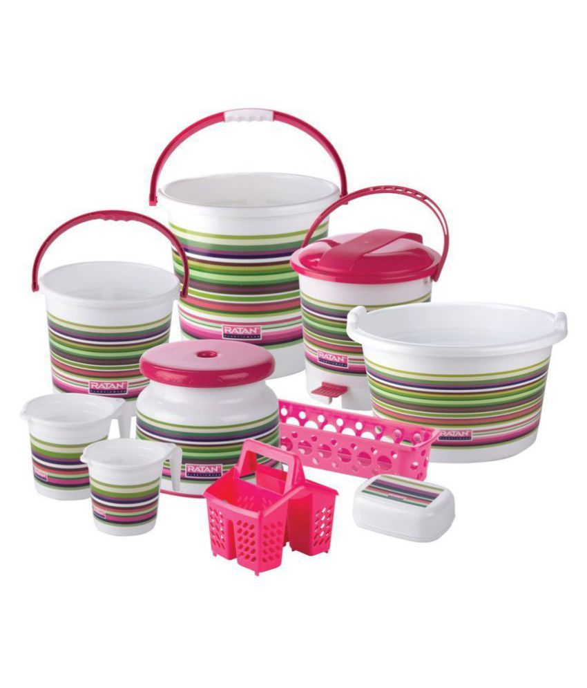 Ratan Plastic Bathroom Bucket Set Buy Ratan Plastic Bathroom Bucket