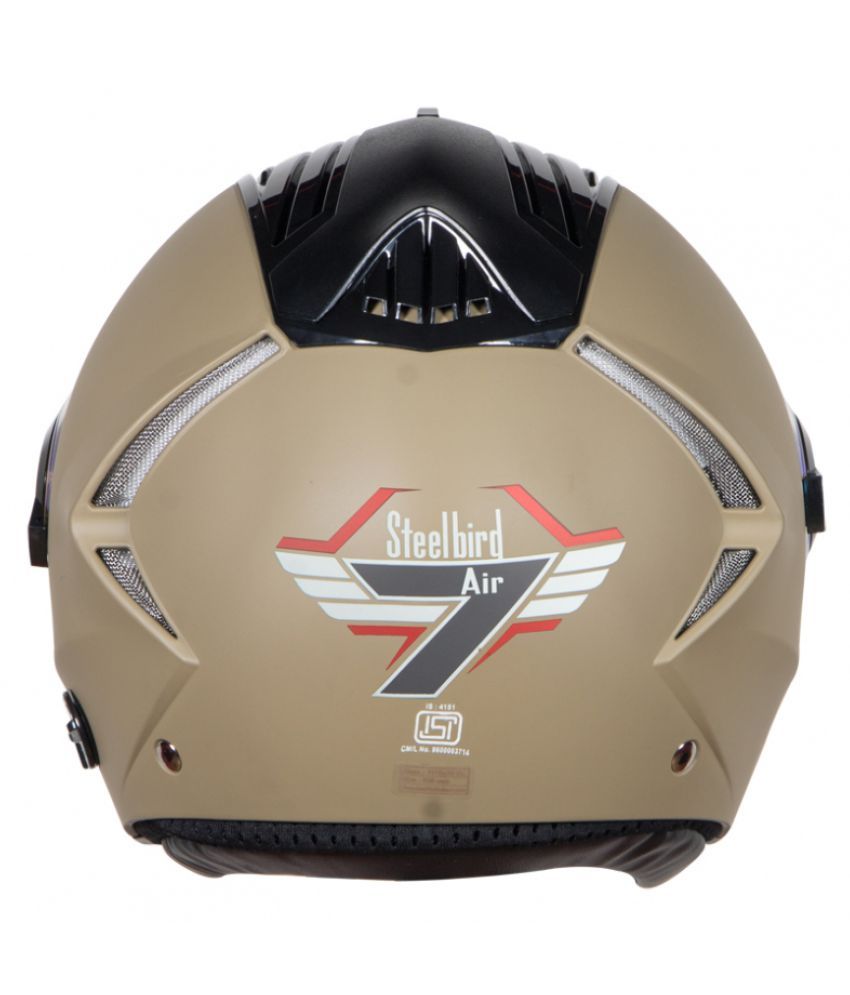 Steelbird Air SBA2 7WINGS NIGHT VISION DV Full Face Helmet Brown M