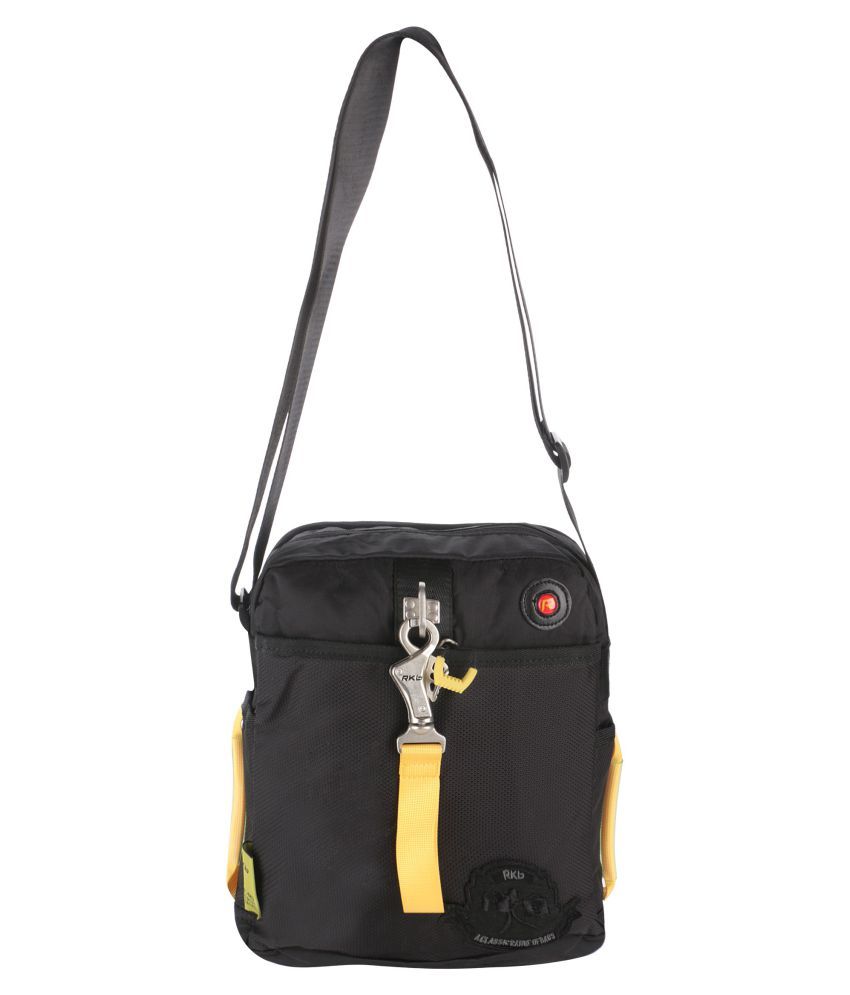 RKB Black Nylon Casual Messenger Bag Buy RKB Black Nylon Casual