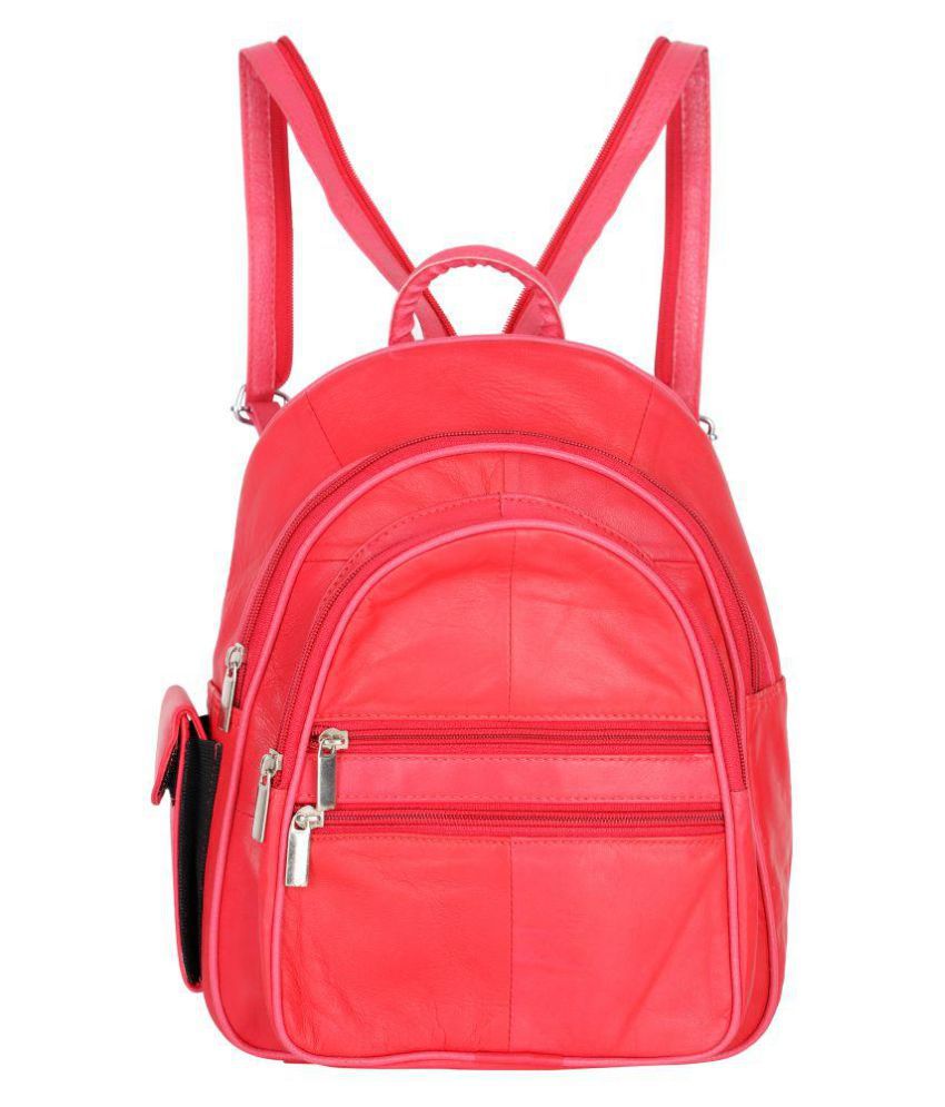 Aspen Leather Red Pure Leather Backpack - Buy Aspen Leather Red Pure ...