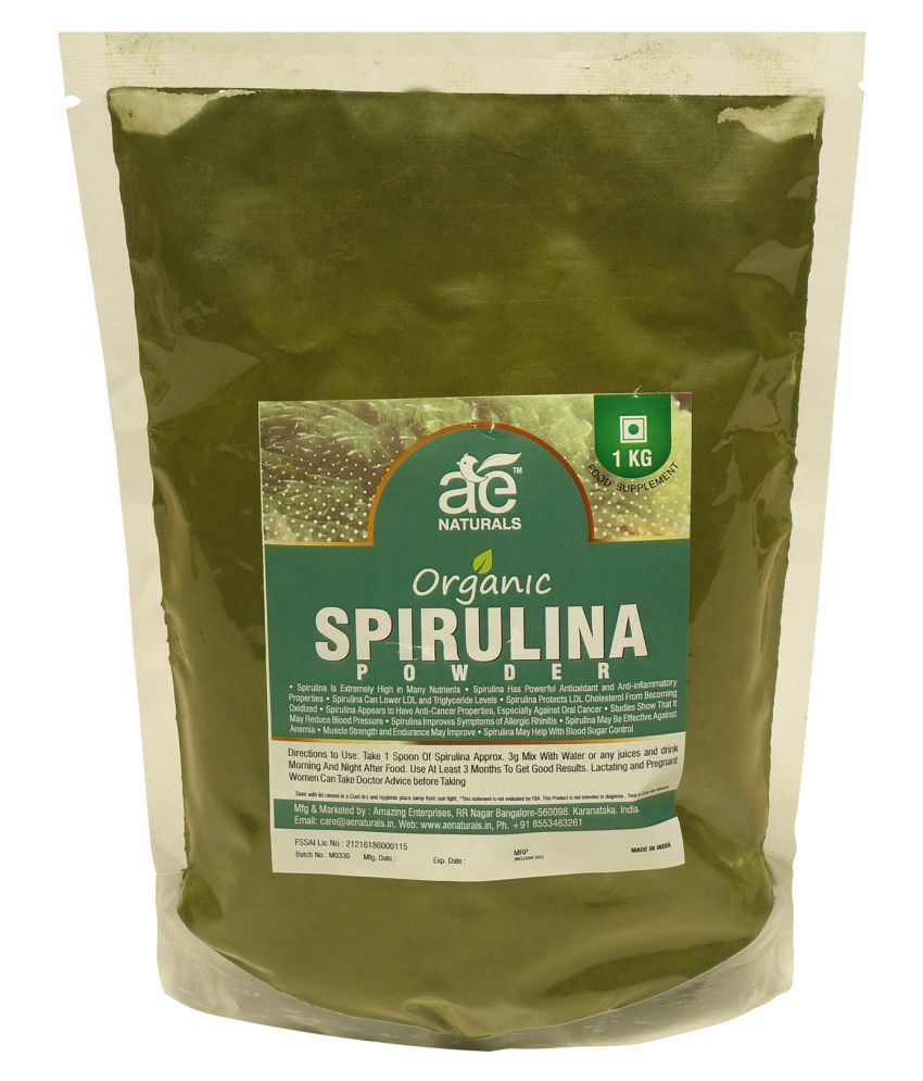 AE Naturals Pure Organic Spirulina Powder 1 kg Buy AE Naturals Pure