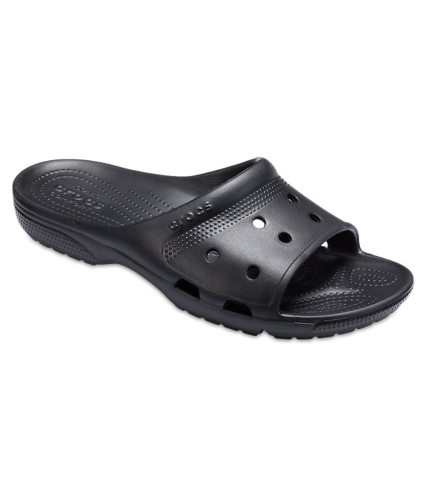Crocs Standard Fit Black Slide Flip flop Price in India- Buy Crocs ...