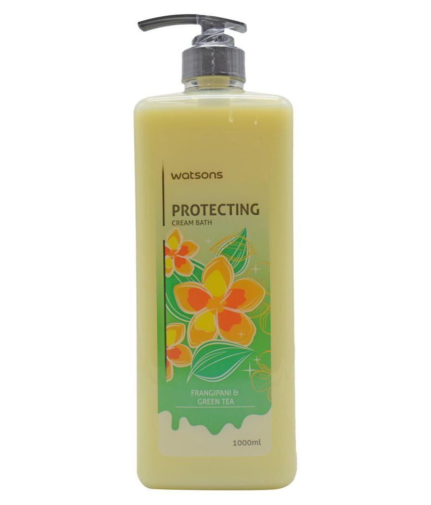 WATSONS Protecting Cream Bath, Frangipani & Green Tea Body Wash 1000 ml