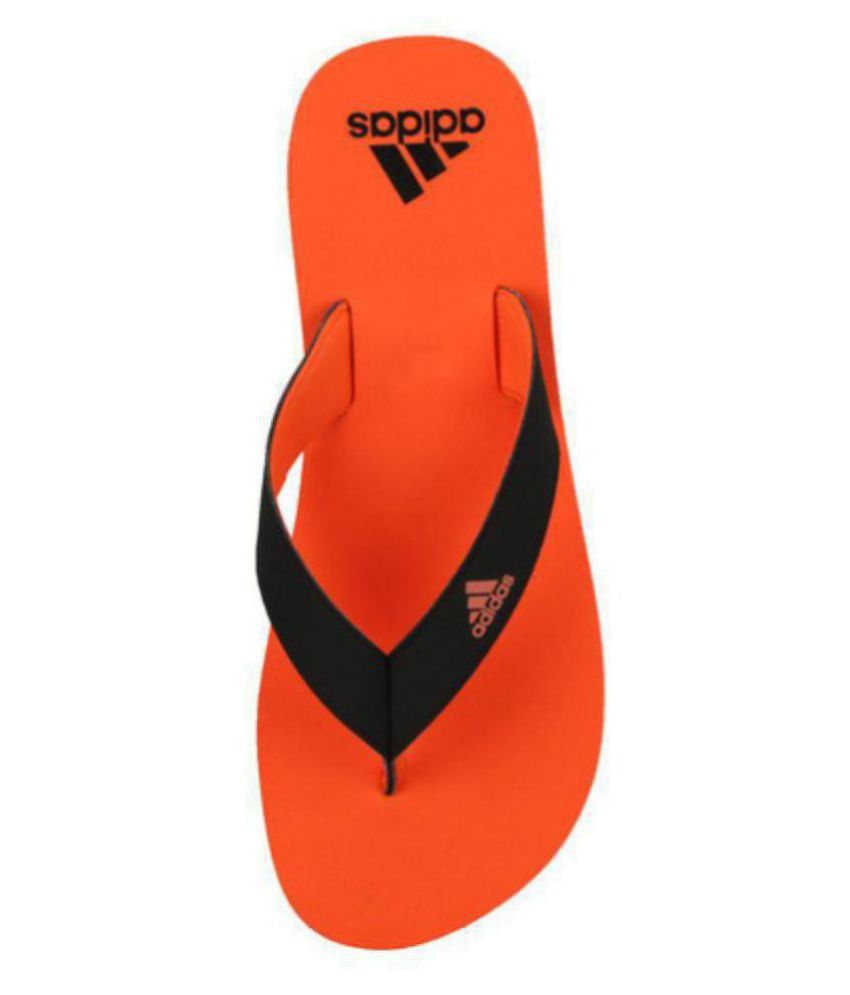 adidas orange slippers