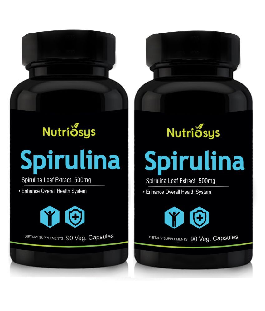 Nutriosys Spirulina 500mg Pack of 2 Capsule 180 no.s Buy Nutriosys