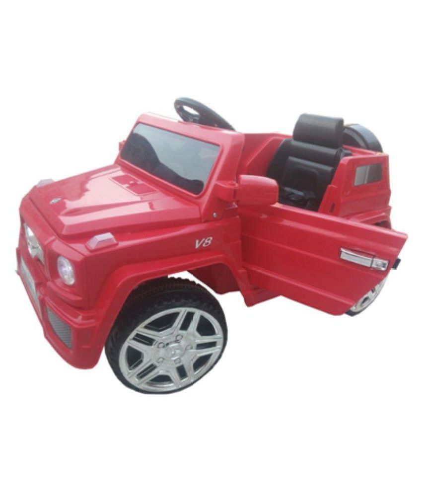 Oh Baby Baby Battery Operated Red Color Jeep With Key Start Usb