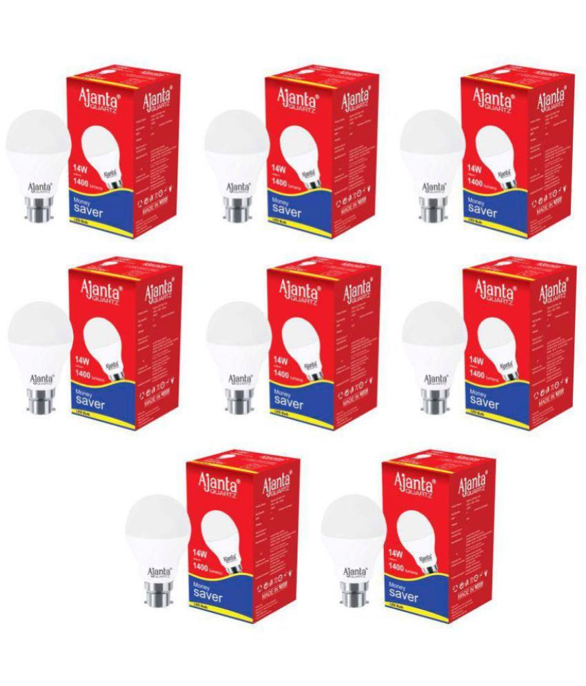 Ajanta Quartz 14W LED Bulbs Cool Day Light Pack of 8 Buy Ajanta