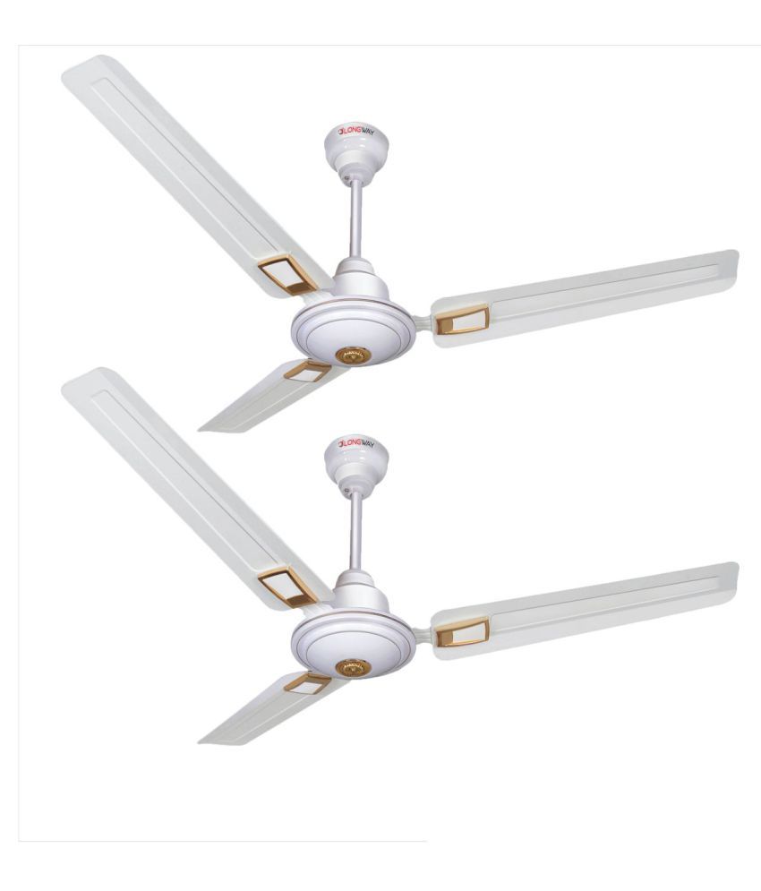 Longway 1200 Star Deco Pack Of Two Anti Dust Ceiling Fan White