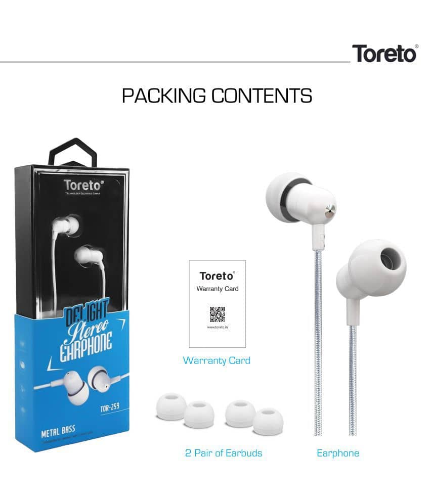Toreto Delight In Ear Wired Earphones 