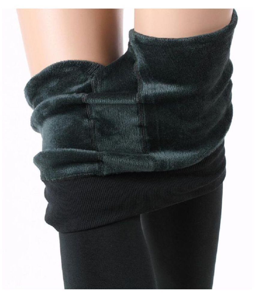 GOLDEN GIRL Women's Woollen Leggings With Fur Inside to Keep your Leg ...