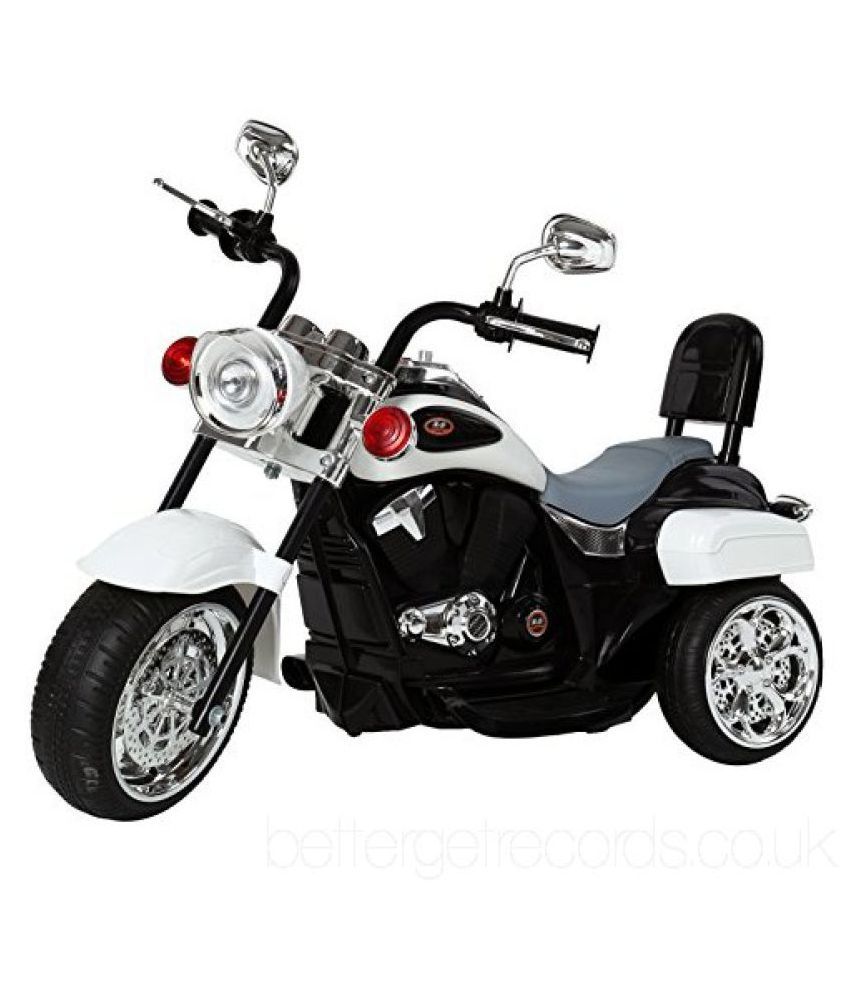 GetBest Speedy 3 Wheel Battery operated Ride on bike for Kids, White