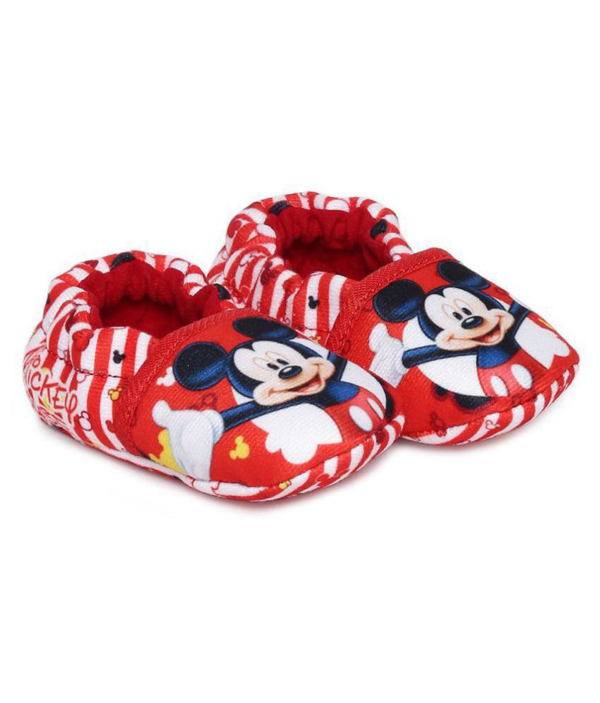 MICKEY MINNIE INFANT RED BOOTIES Price in India- Buy MICKEY MINNIE ...