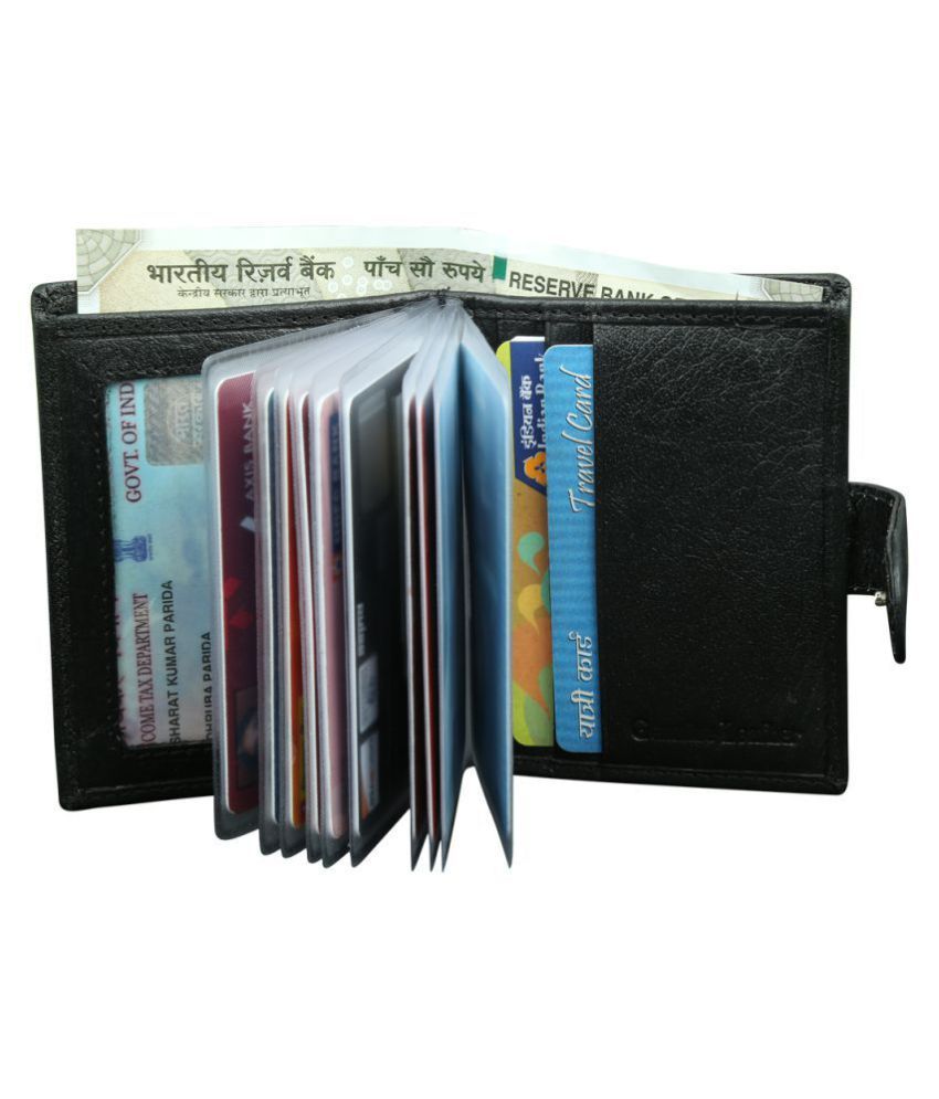     			Style 98 Button Black Card Holder