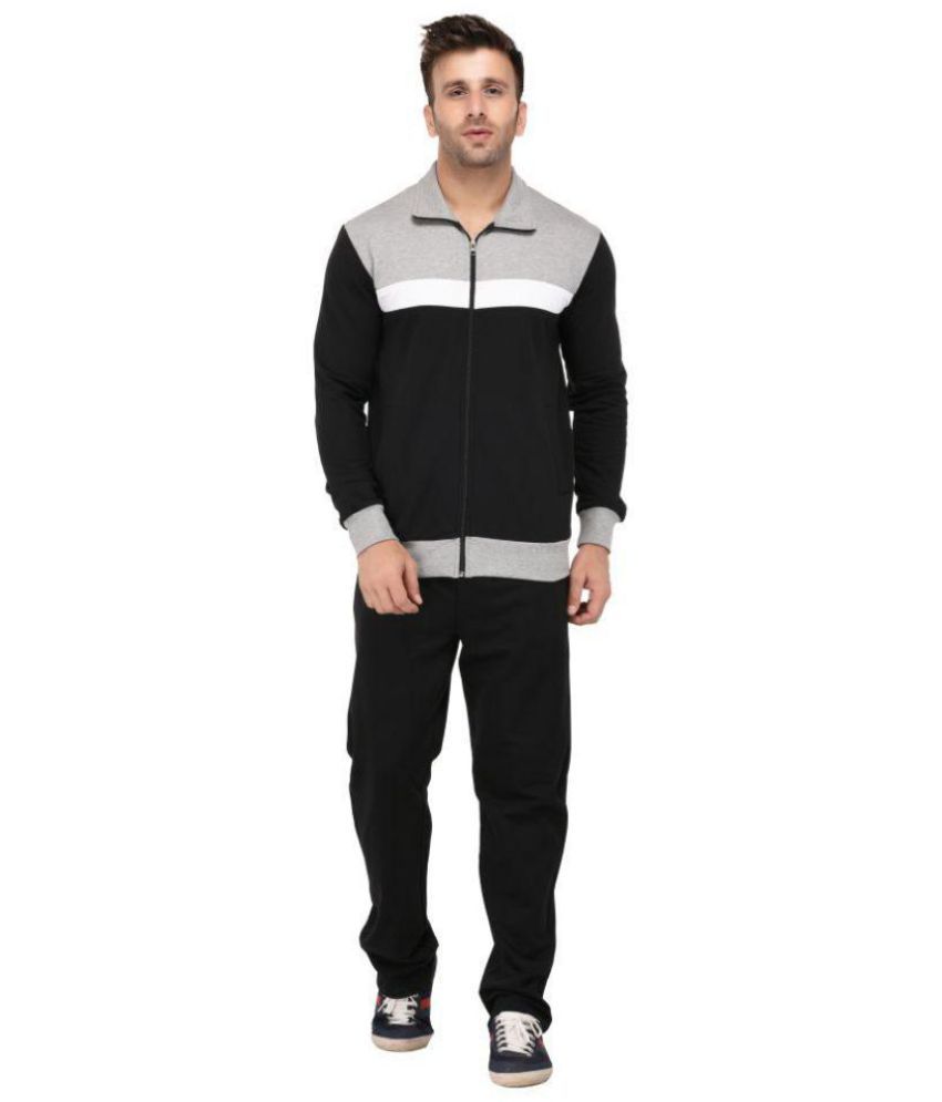 black cotton tracksuit