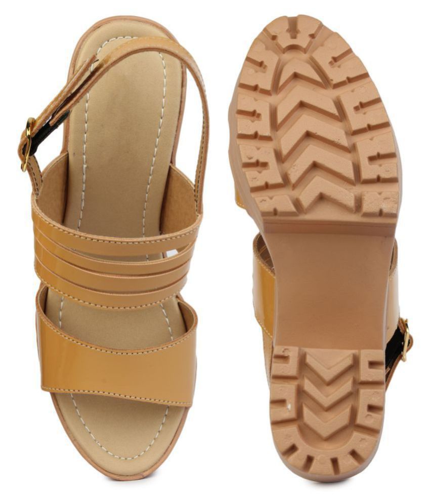 tan pumps block heel