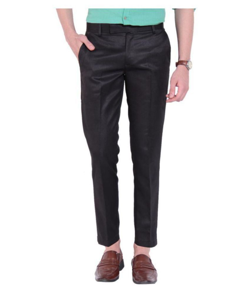 next black slim fit trousers