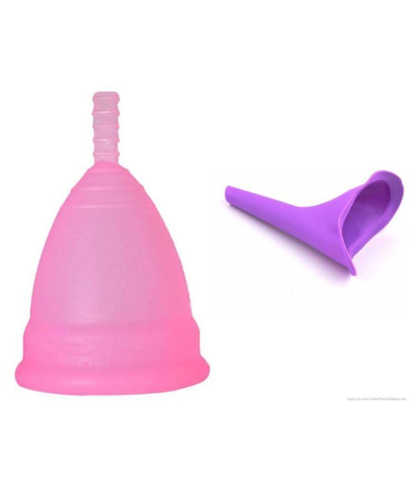 Zedex 1 Reusable Female Urinal Funnel Device & 1 Reusable Menstrual Cup ...