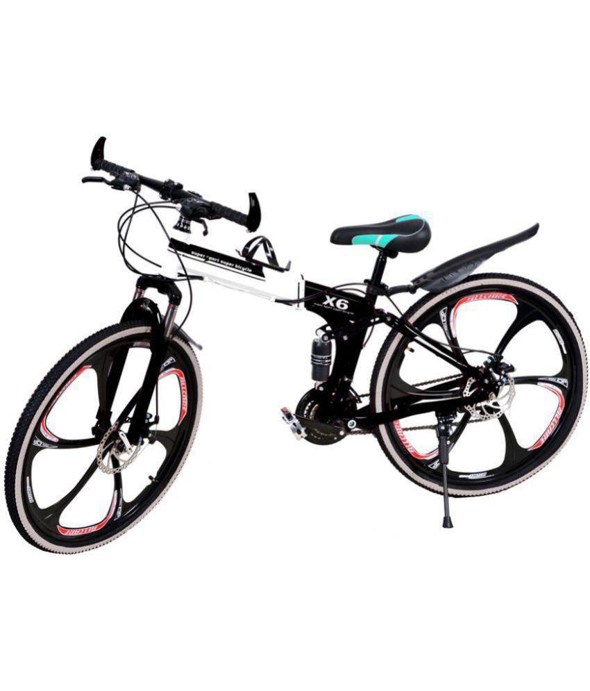     			x6 folding cycle White 66.04 cm(26) Folding bike Bicycle Adult Bicycle/Man/Men/Women