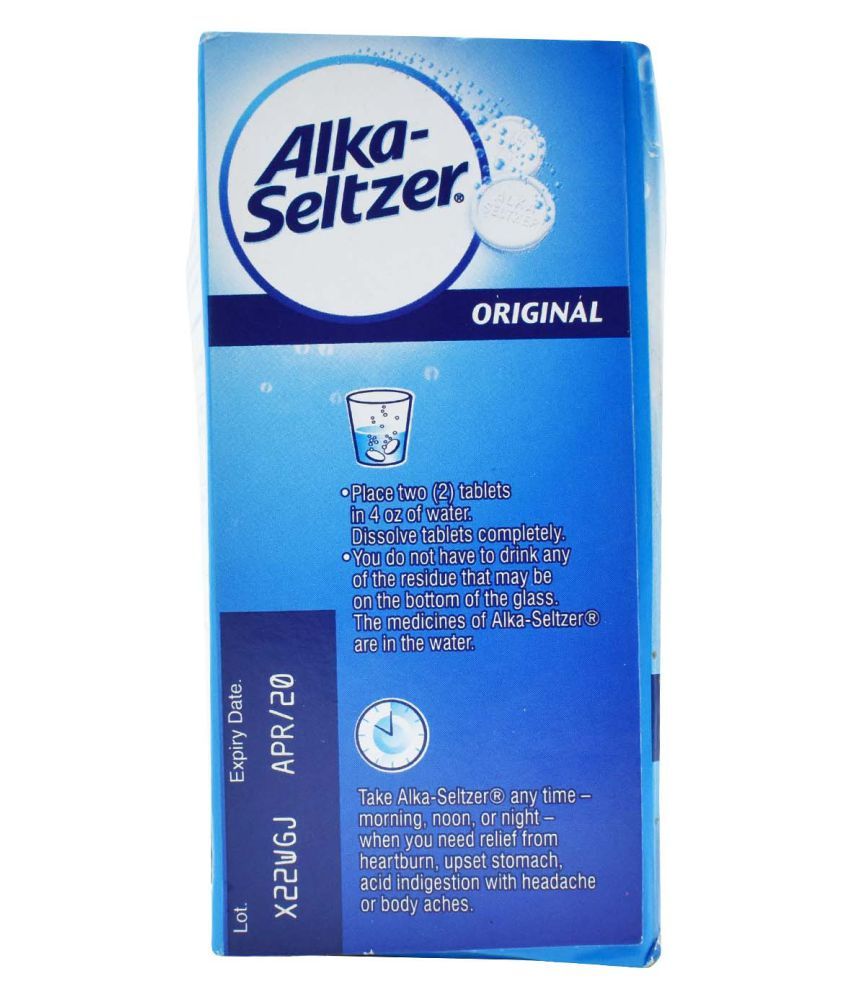 Alka-Seltzer Original, 36 Effervescent Tablets Tablets 36 No.s: Buy ...