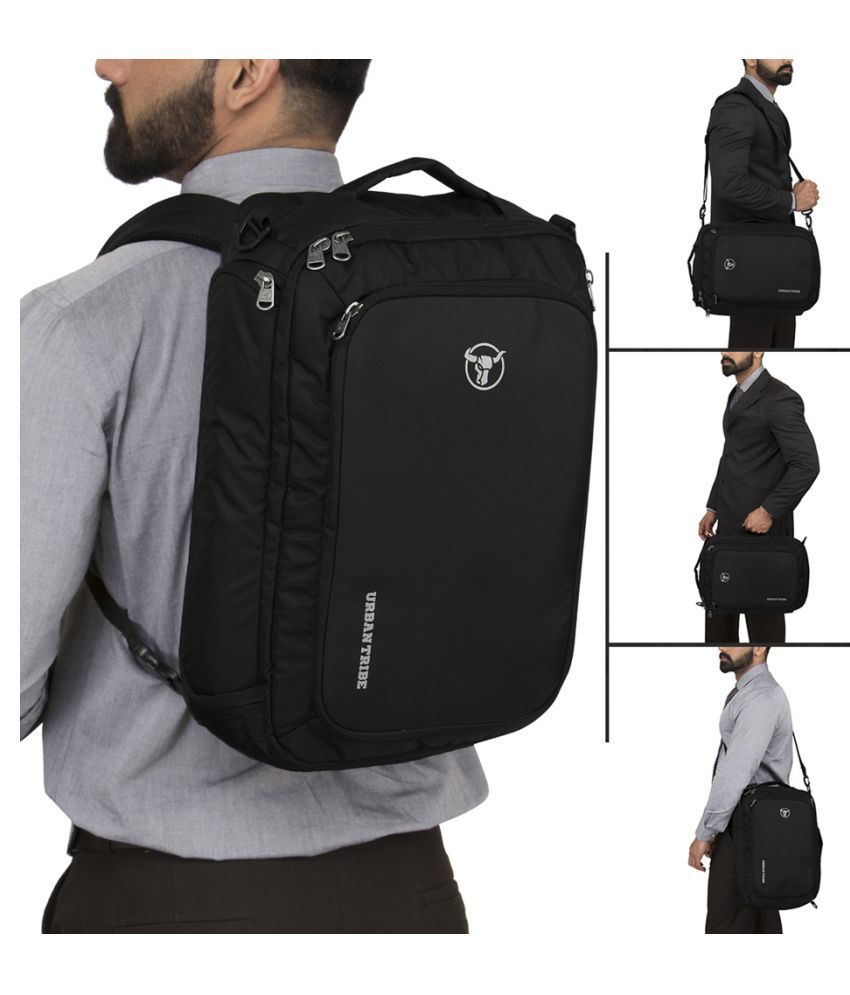 urban tribe black laptop backpack