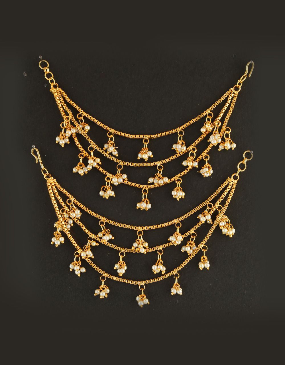 Anuradha Art Golden Finish Styled With Beads Designer Classy Trendy ...