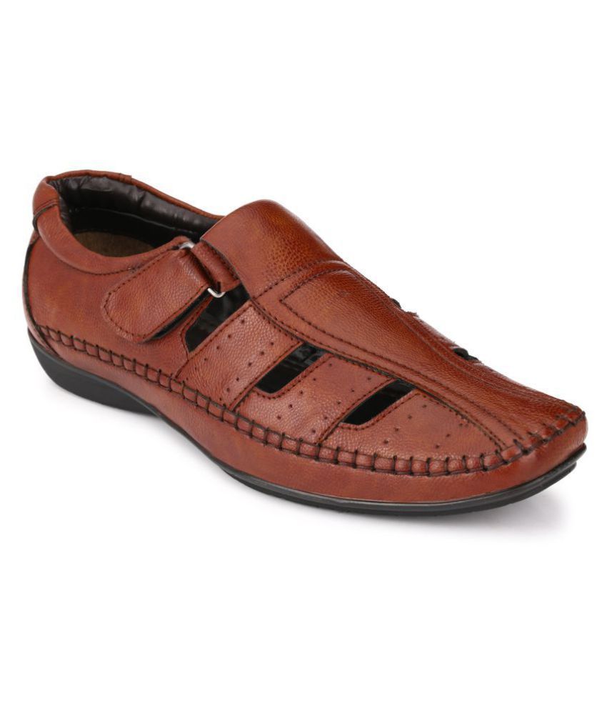 synthetic leather sandals
