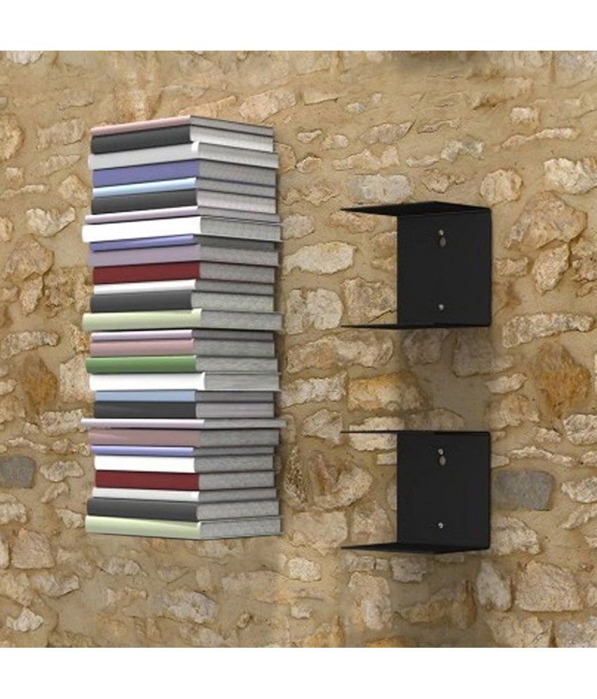 Collectible India Floating Shelves Black Iron Pack of 2 Buy