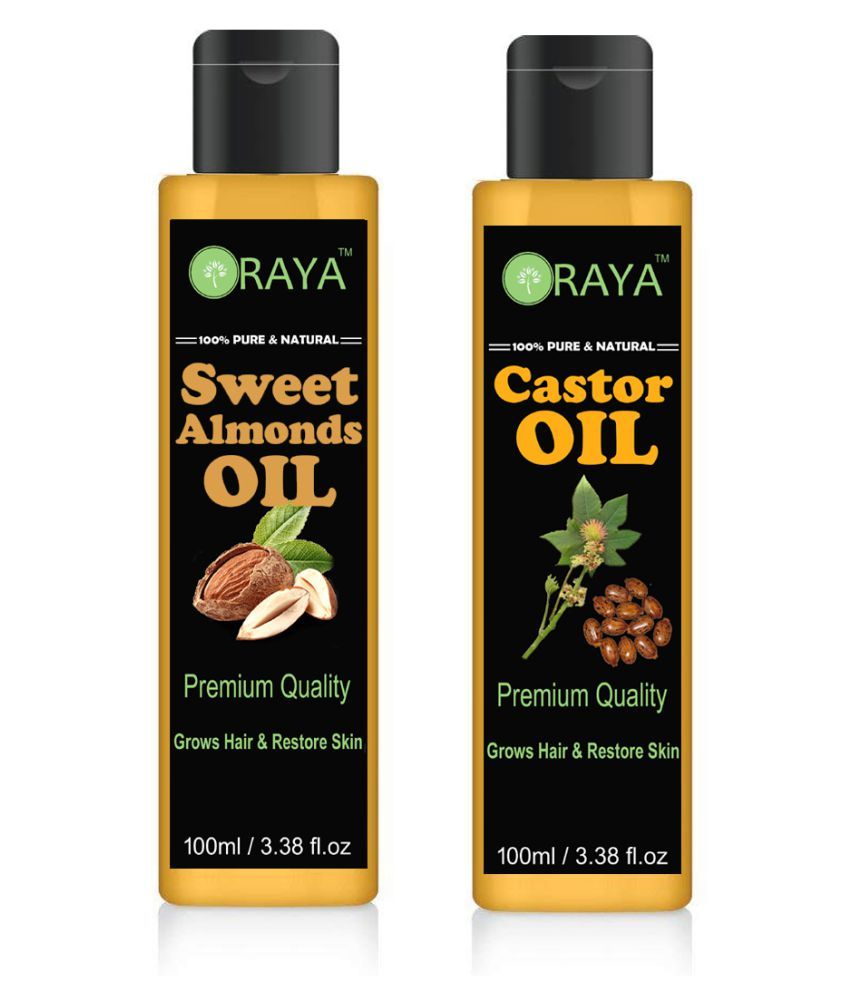     			ORAYA Almond &  Castor oil (200) 240 ml Pack of 2