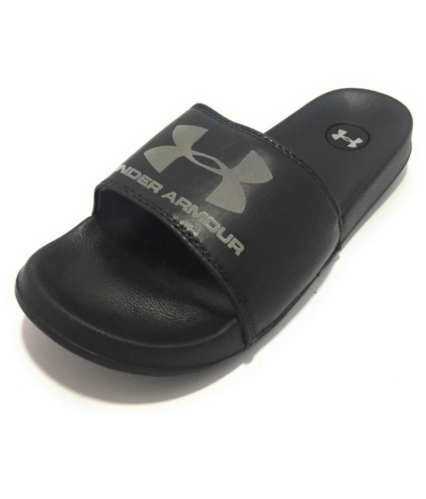 black under armour flip flops