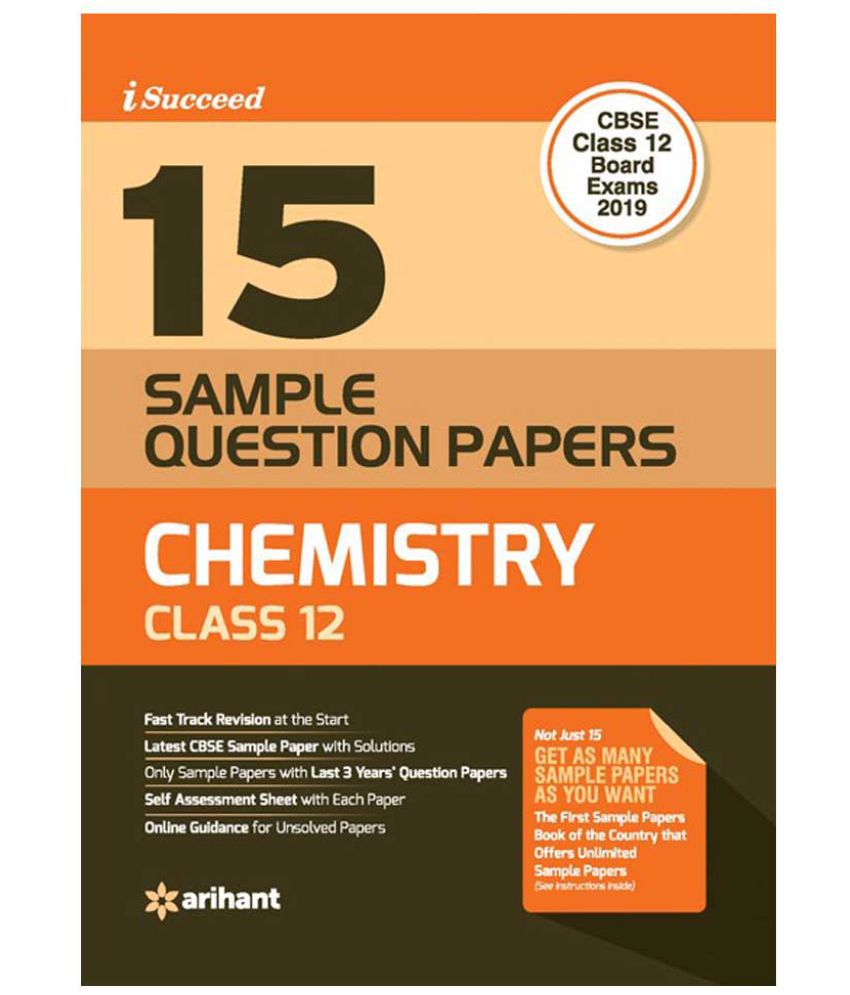 15 Sample Question Papers Chemistry Class 12th Cbse Buy 15 Sample Question Papers Chemistry 8096