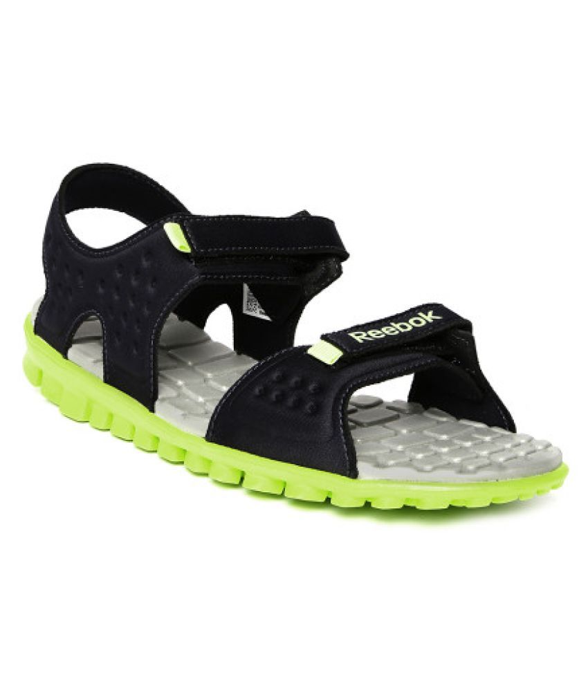 Reebok Ultra Flex Black Synthetic Leather Sandals - Buy Reebok Ultra ...