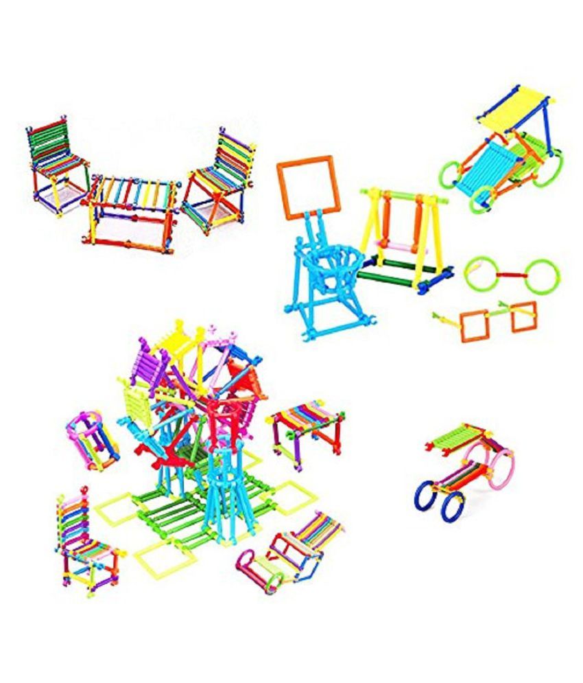 Sanyal Colourful Plastic Educational Stick Assembly Blocks Game ...