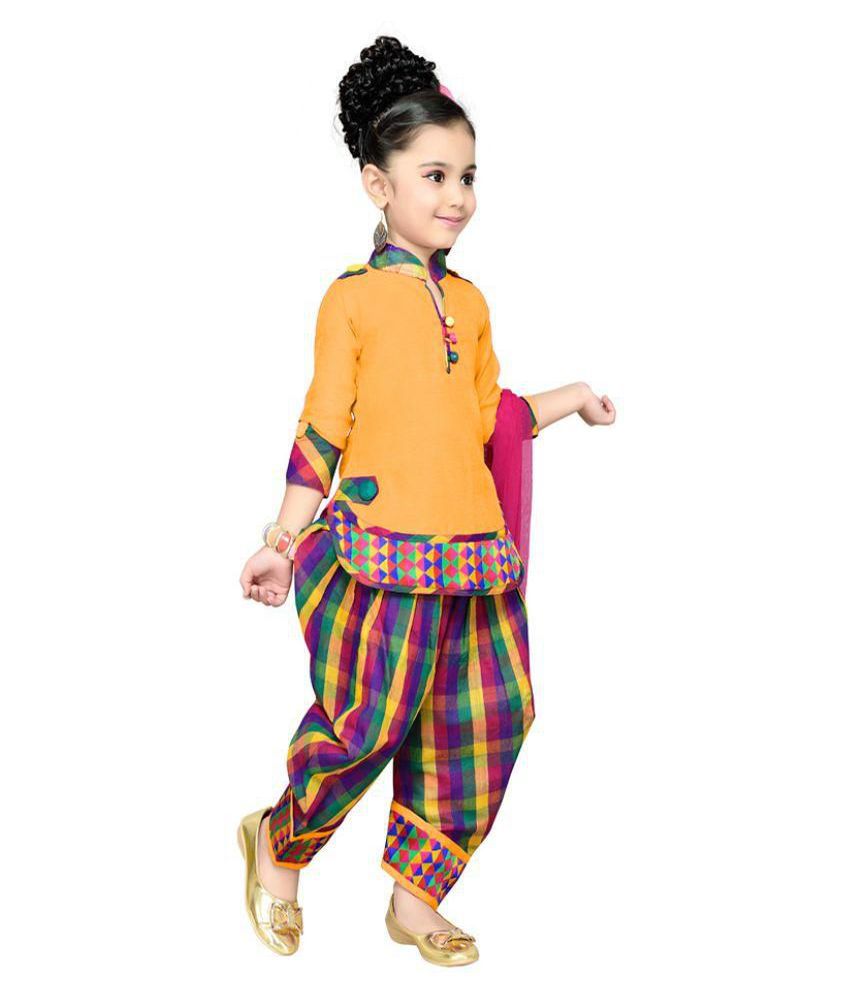 Aarika Yellow Salwar Suit for Girls - Buy Aarika Yellow Salwar Suit for ...
