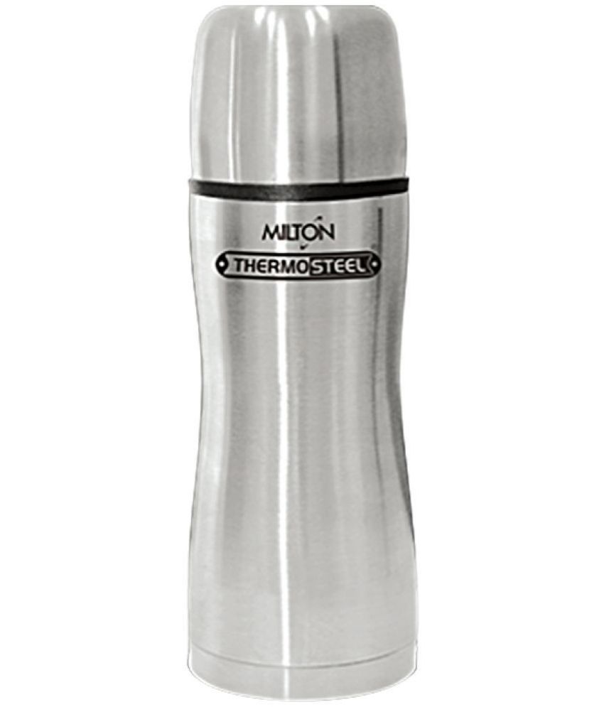     			Milton Thermosteel Vaccum Flask Flip Lid 350 Steel Flask - 350 ml