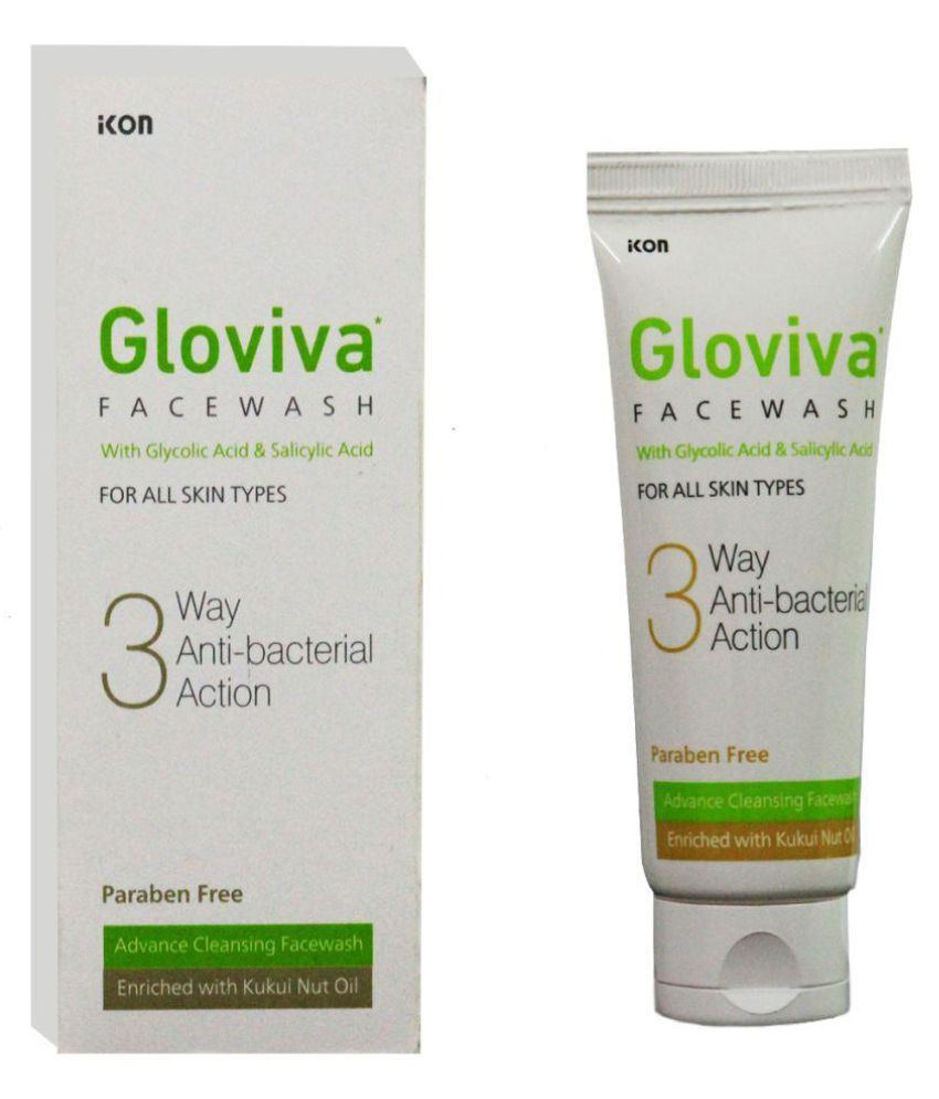 Gloviva For Anti Bacterial Face Wash 70 gm Pack of 3 Buy Gloviva For