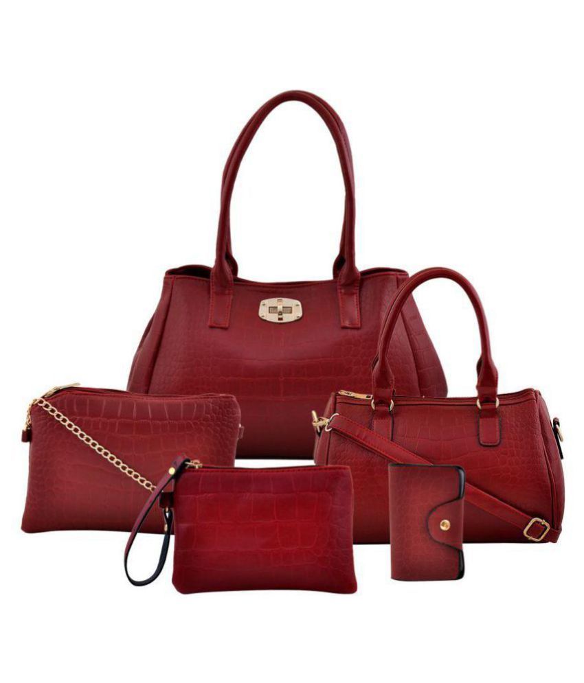 charles and keith maroon bag